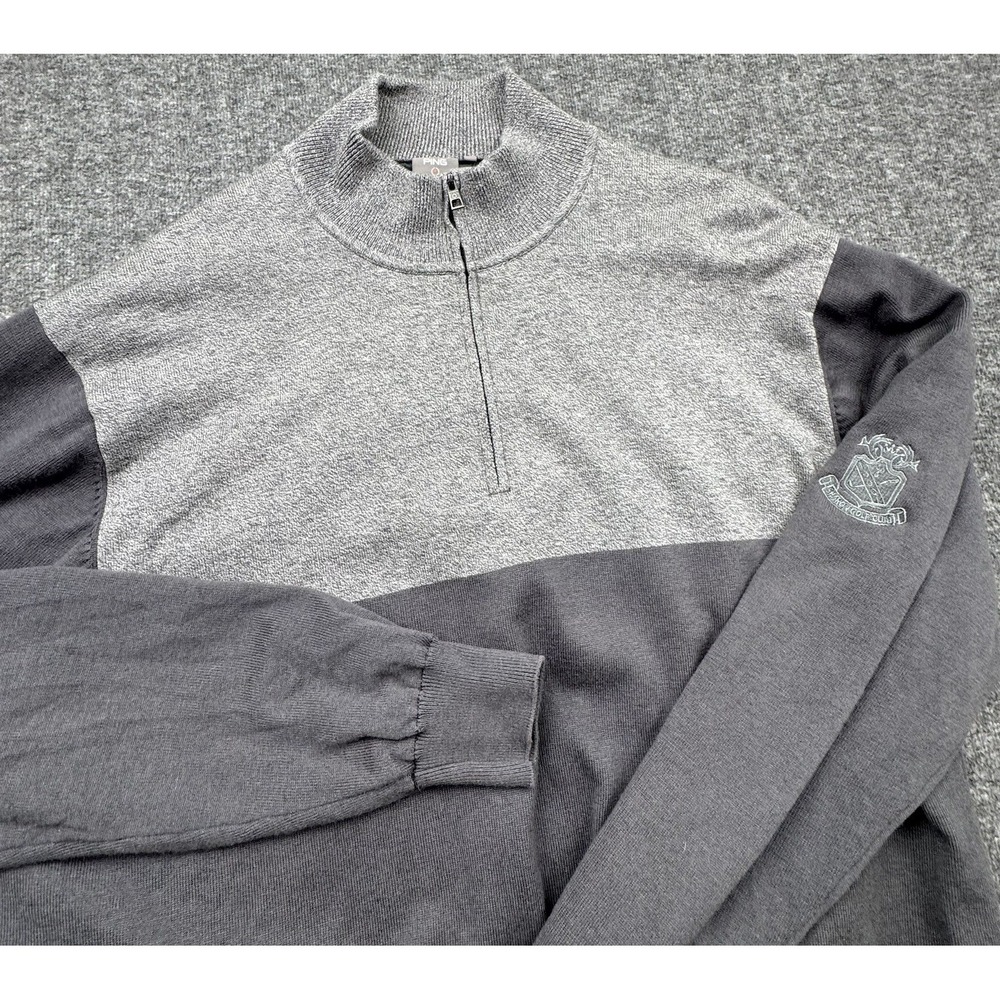 Ping Men's 1/4 Zip Sensor Warm Pullover Jacket Wool Blend Sz XL Gray Golf Sharon